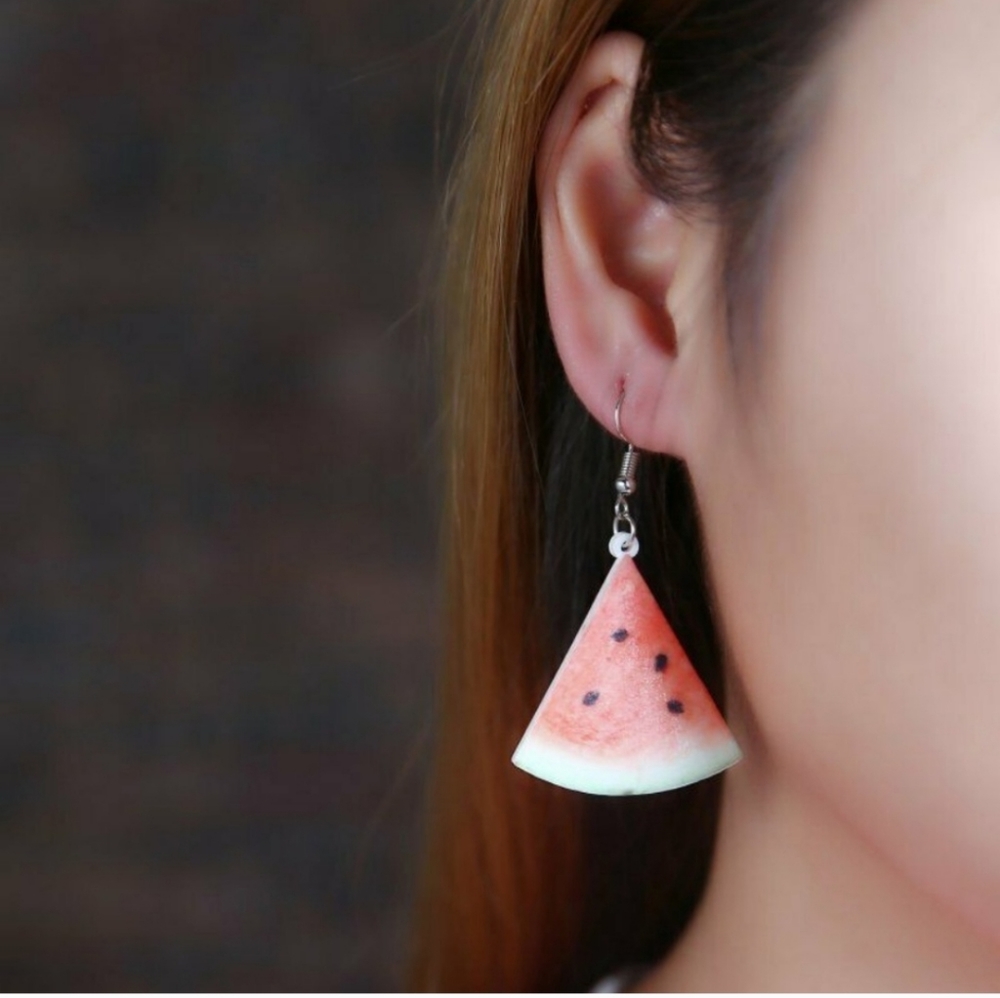Funky unique watermelon earrings!